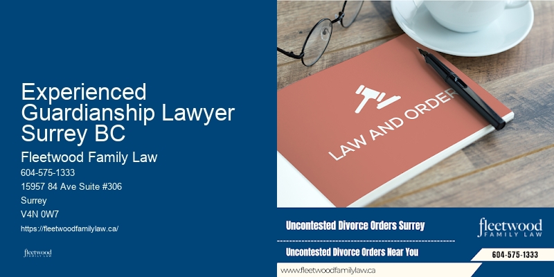 Separation Agreement Experienced Guardianship Lawyer Surrey BC BC