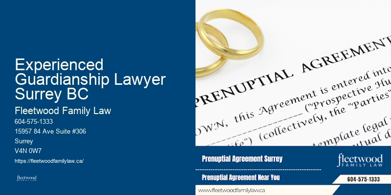 Experienced Guardianship Lawyer Surrey BC Spousal Support Attorney