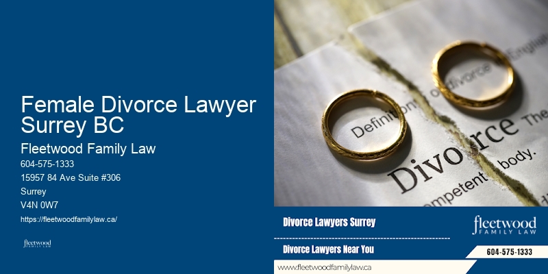 Female Divorce Lawyer Surrey BC Separation Lawyer
