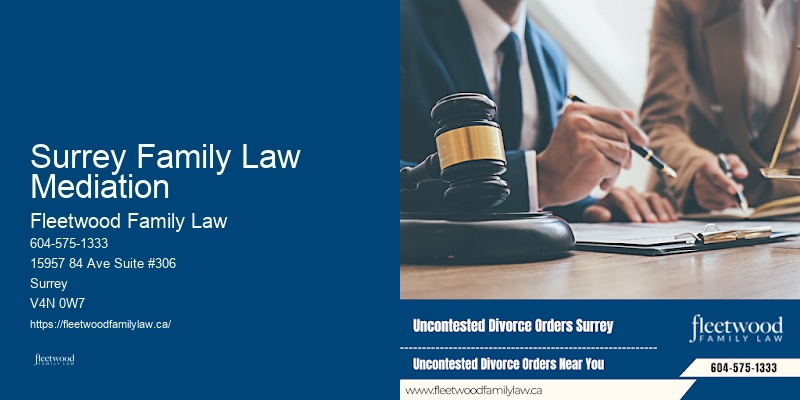 Surrey Family Law Mediation Divorce Process Lawyer