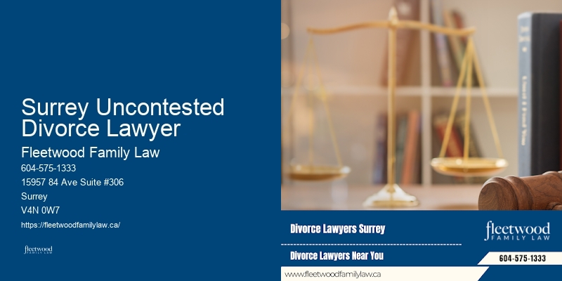 Surrey Uncontested Divorce Lawyer