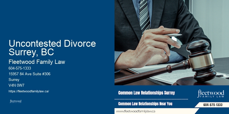 Uncontested Divorce Surrey, BC Prenuptial Law Services