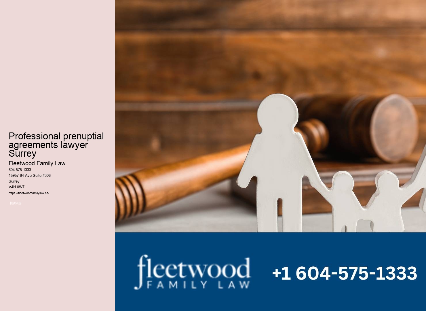 Child support settlement Professional prenuptial agreements lawyer Surrey