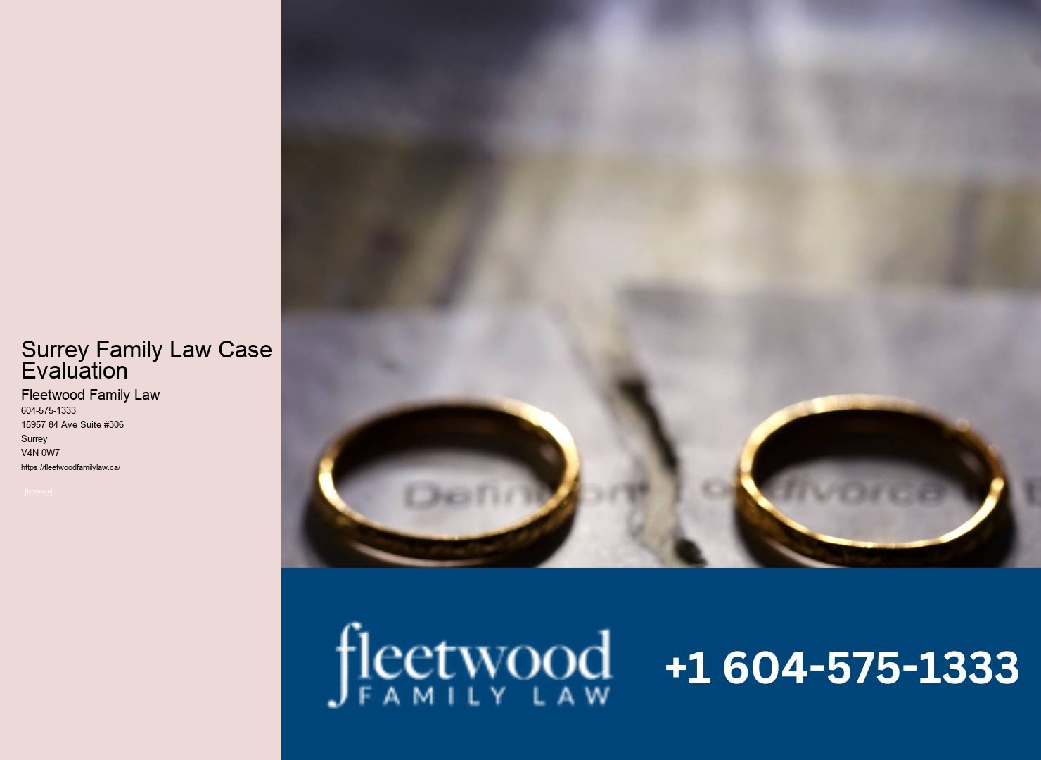 Child Custody Rights Surrey Family Law Case Evaluation