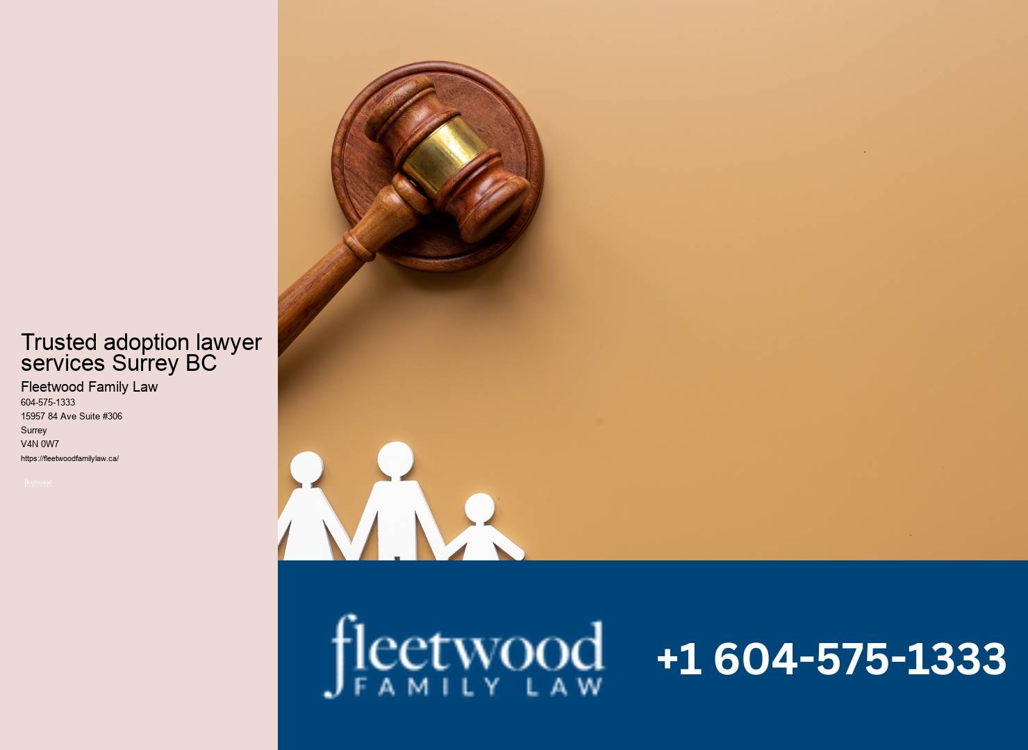 Trusted adoption lawyer services Surrey BC family law and custody services