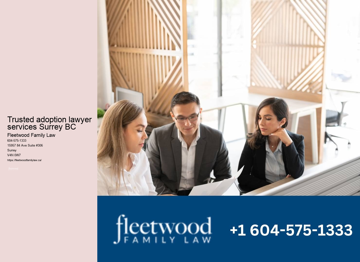 Trusted adoption lawyer services Surrey BC Divorce Legal Advice and Services
