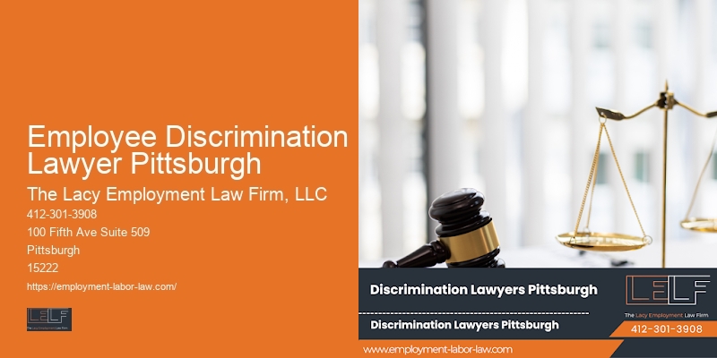 Legal defense for employment disputes Employee Discrimination Lawyer Pittsburgh