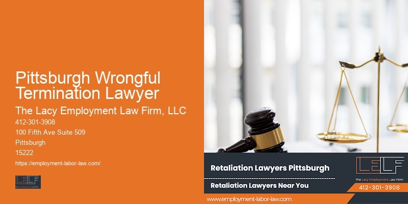Employment law attorney Pittsburgh Wrongful Termination Lawyer