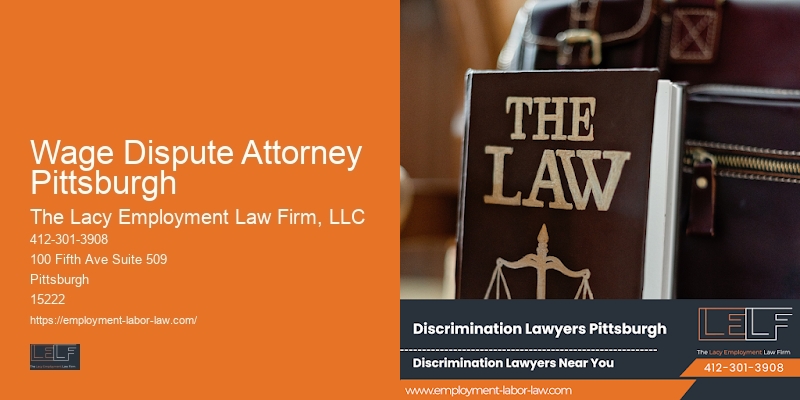 Employment Law Advice Wage Dispute Attorney Pittsburgh