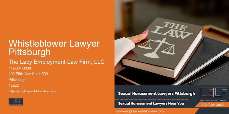Employment dispute attorney Whistleblower Lawyer Pittsburgh PA