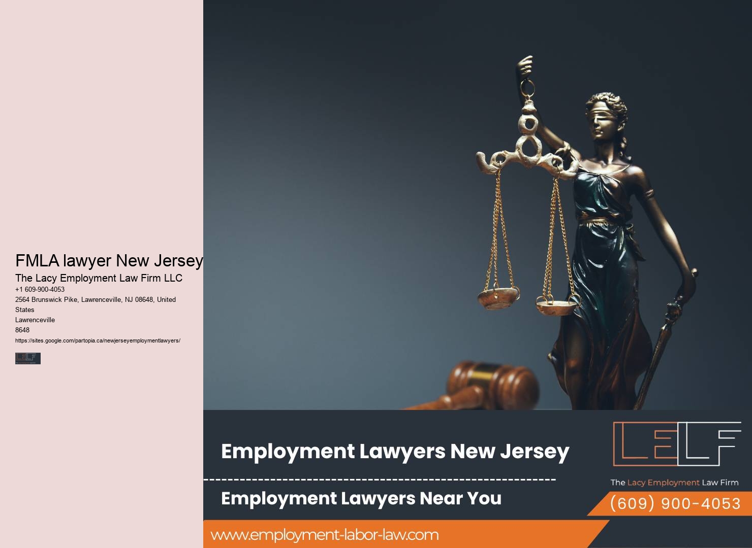 Legal representation for wrongful termination NJ