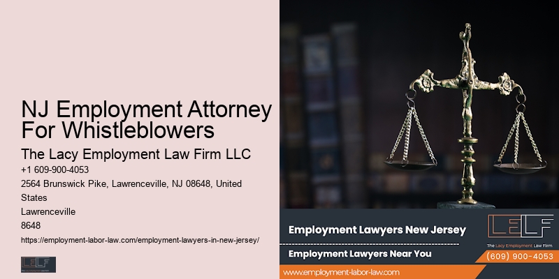 NJ Employment Attorney For Whistleblowers Employee Protection Lawyer