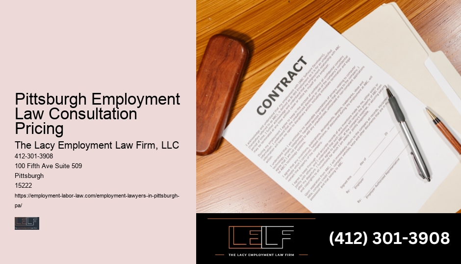 Pittsburgh Employment Law Assistance Fees