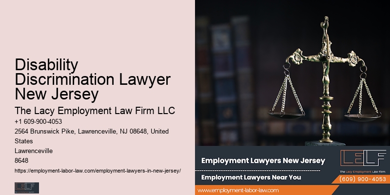 Employment Legal Counsel Disability Discrimination Lawyer New Jersey