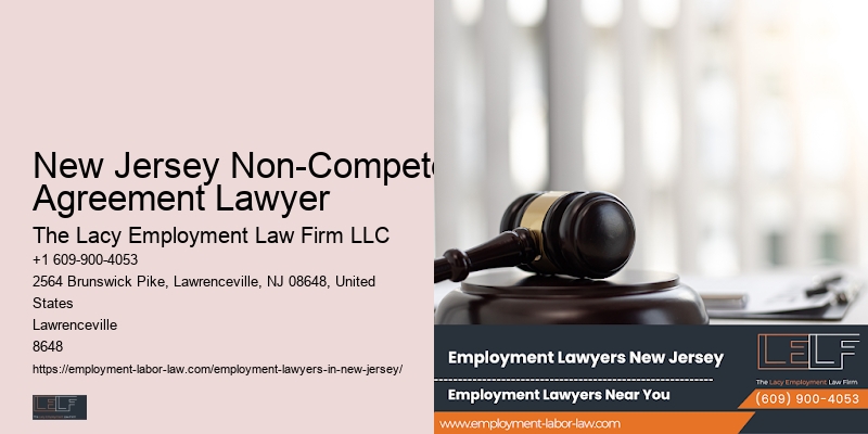 New Jersey Non-Compete Agreement Lawyer Workplace Legal Advocate