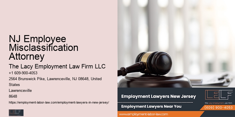 NJ Employee Misclassification Attorney Employee Legal Services