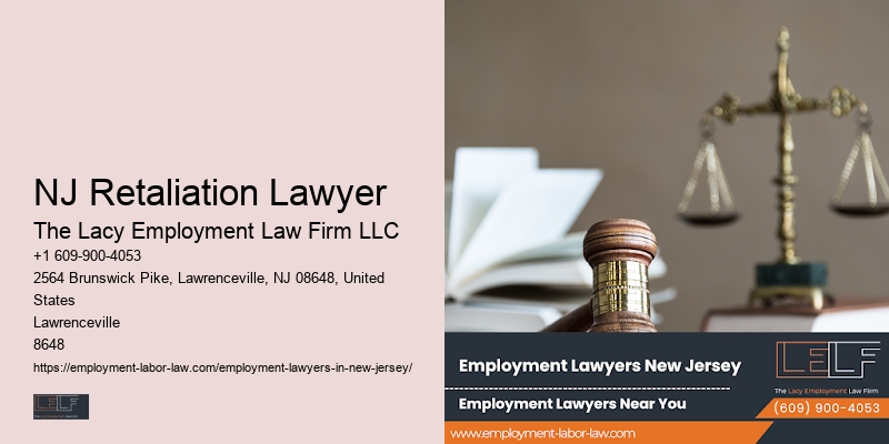 NJ Retaliation Lawyer Workplace Attorney Free Consultation