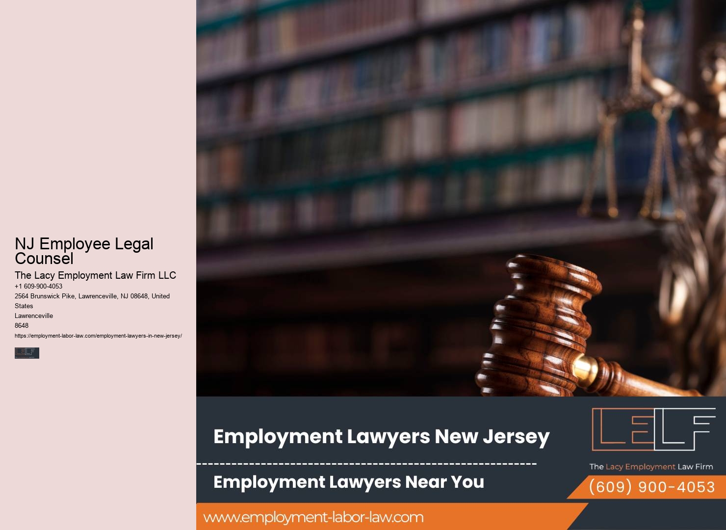 NJ Employee Legal Counsel Employment Law Assistance