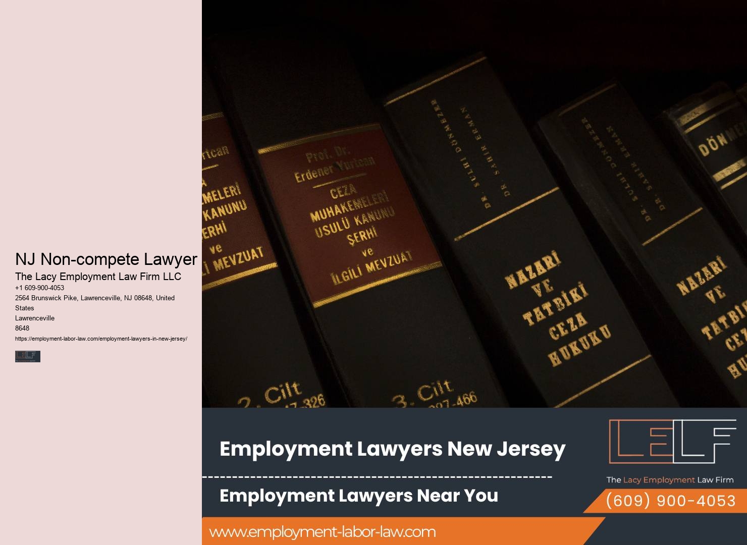 NJ Non-compete Lawyer Job Harassment Lawyer