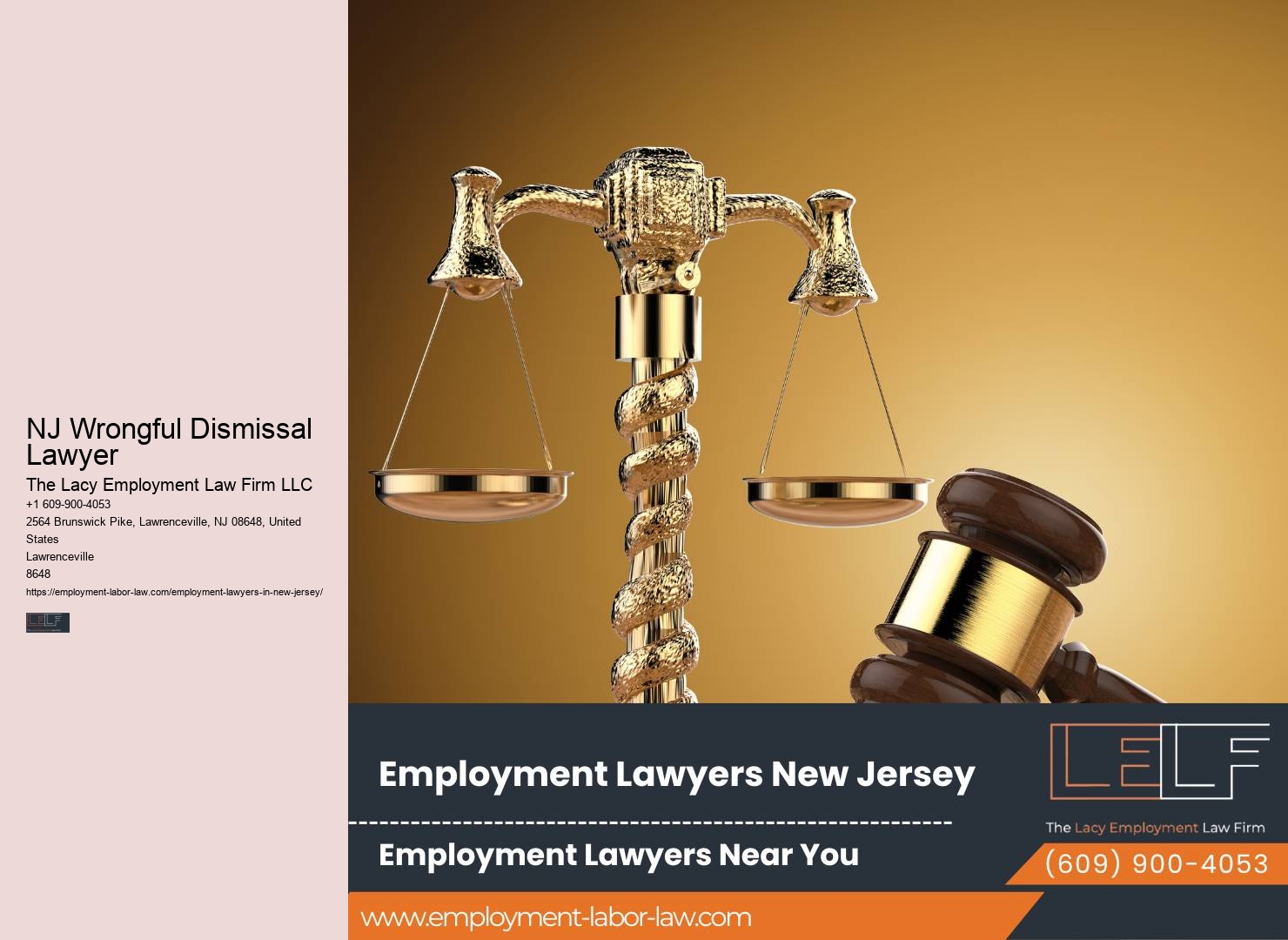 NJ Wrongful Dismissal Lawyer Workplace Dispute Lawyer