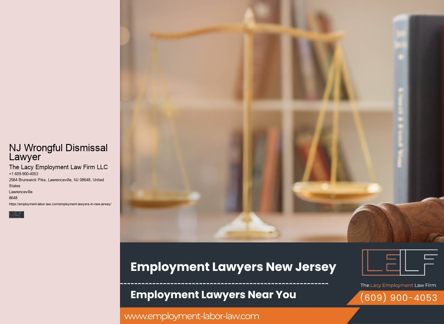 NJ Wrongful Dismissal Lawyer Workplace Legal Advice
