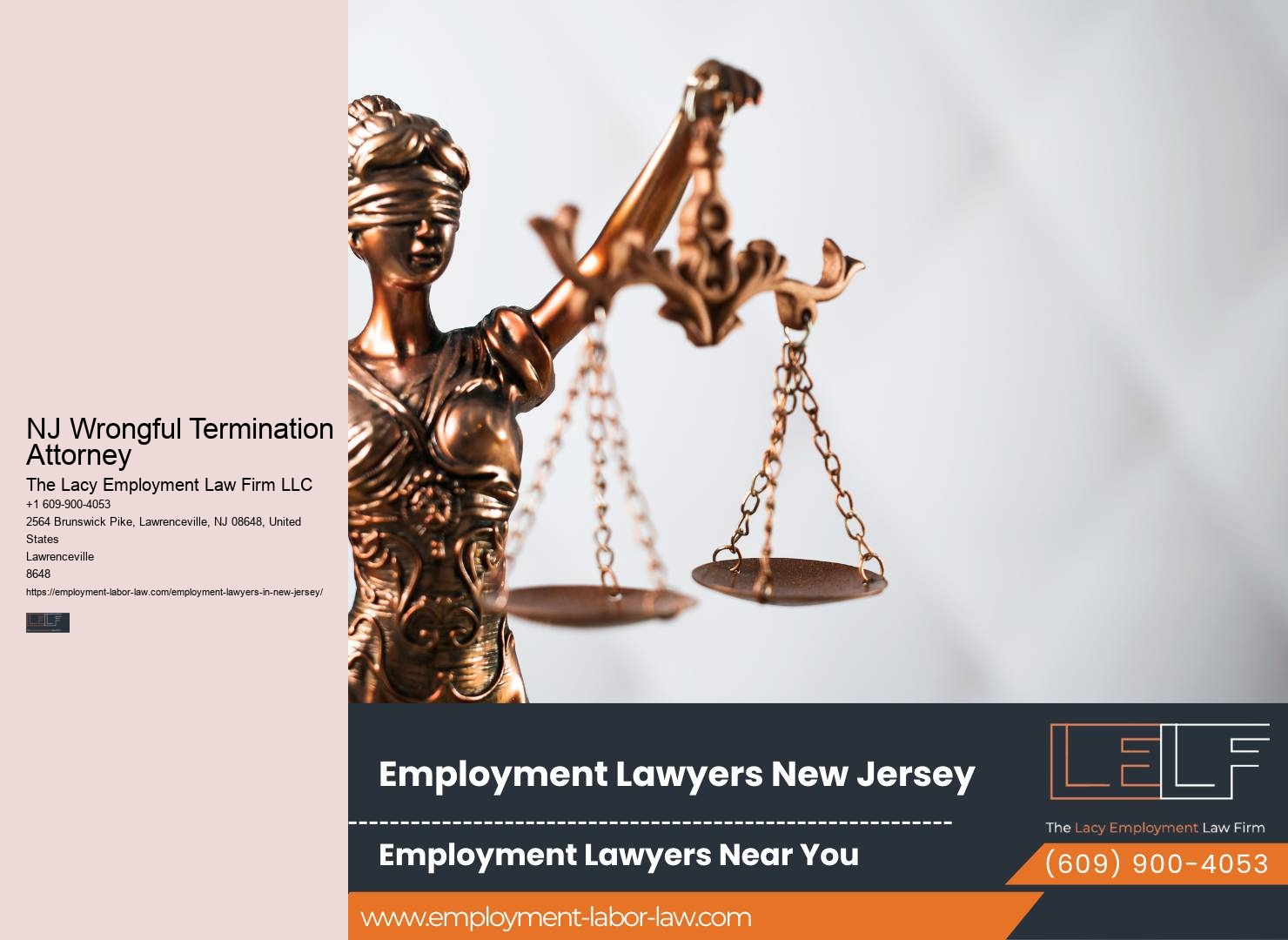 NJ Wrongful Termination Attorney Employee Rights Lawyer Near Me