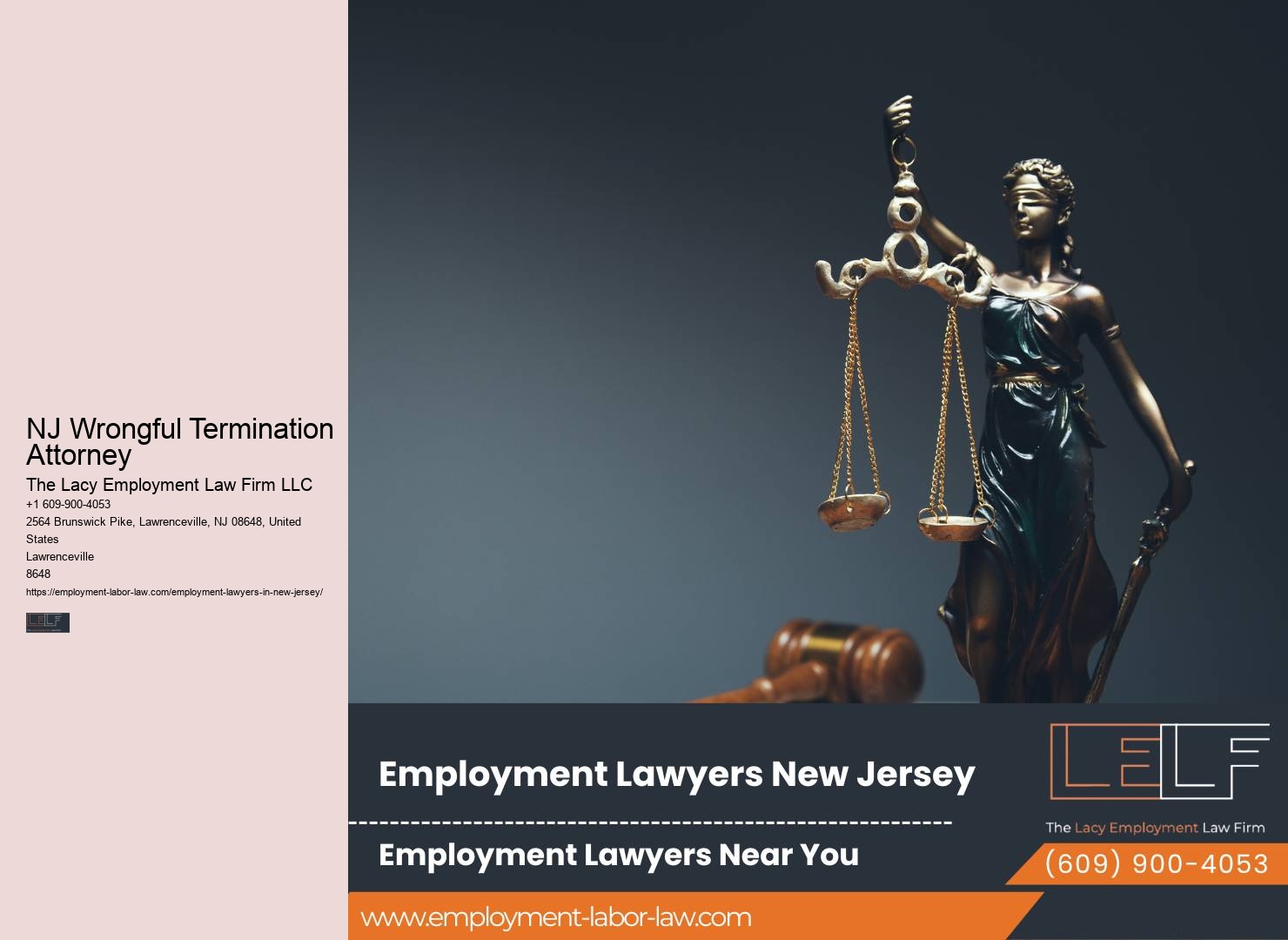 NJ Wrongful Termination Attorney Employment Law Firm