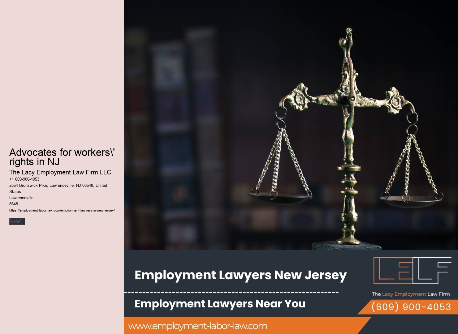 NJ Employment Lawyers for Wrongful Termination