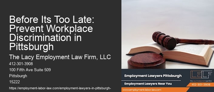 Before Its Too Late: Prevent Workplace Discrimination in Pittsburgh