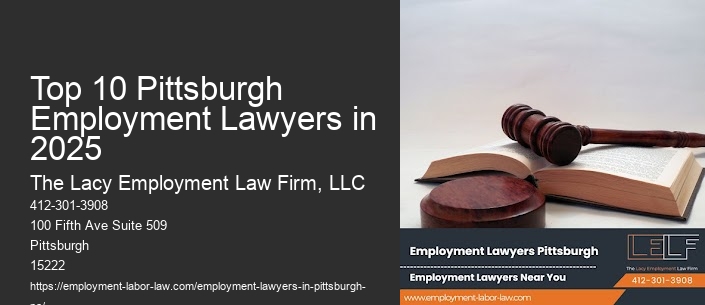 Top 10 Pittsburgh Employment Lawyers in 2025